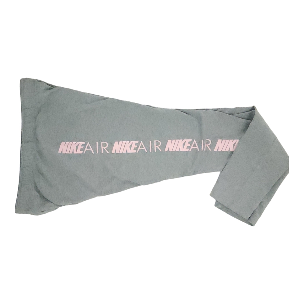 Nike Gray and pink athletic workout pants or casual tights.